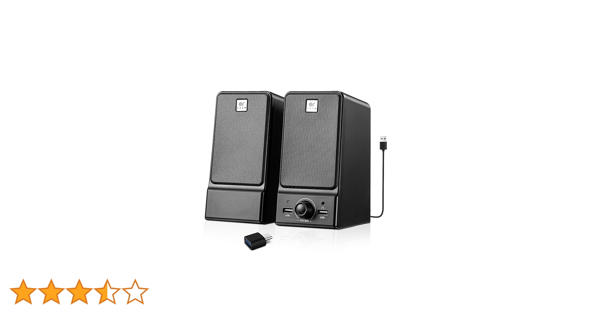 Amazon.co.jp: OROW PCスピーカー 16W出力 USBスピーカー ラップ